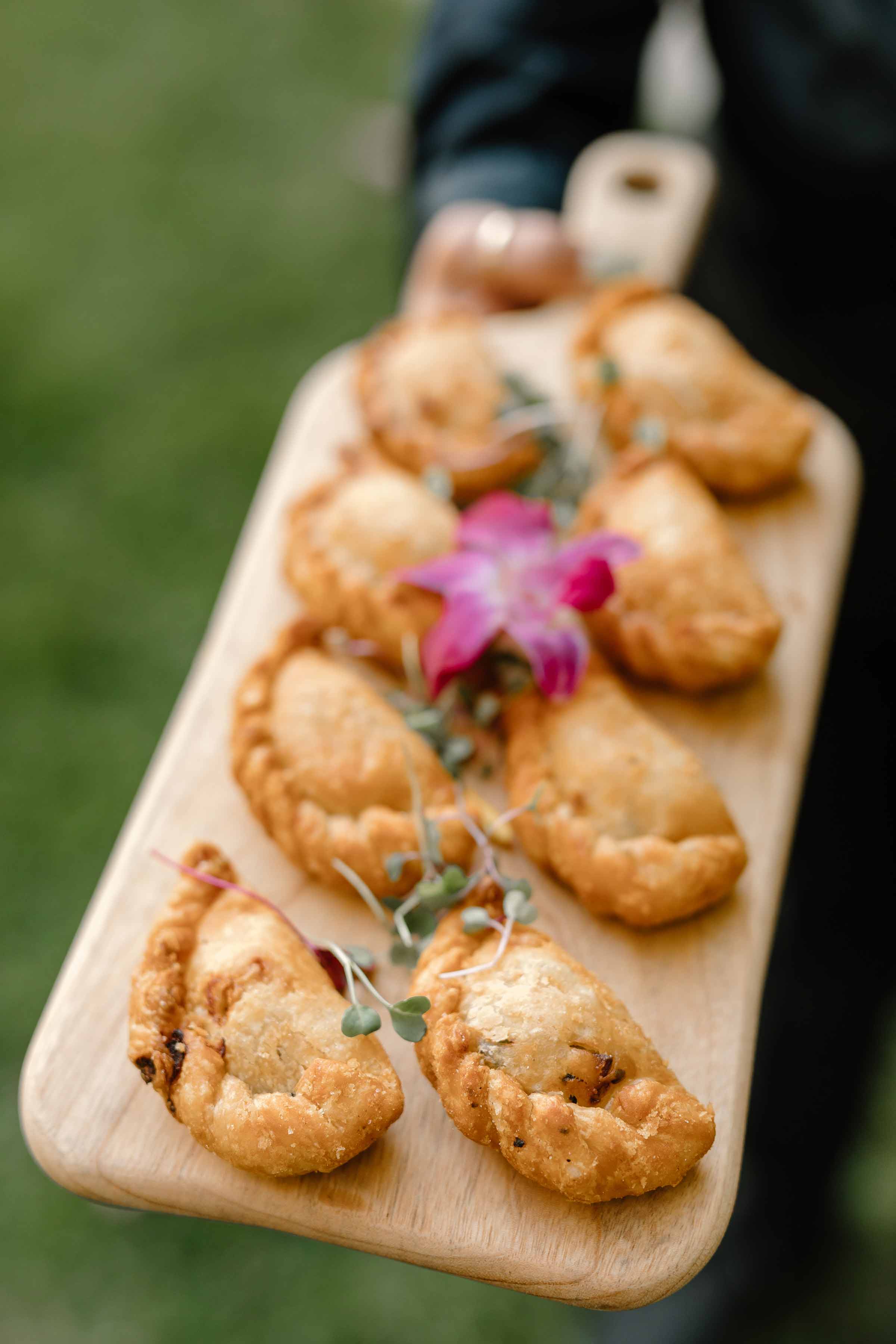 delicisous tray of wedding snacks