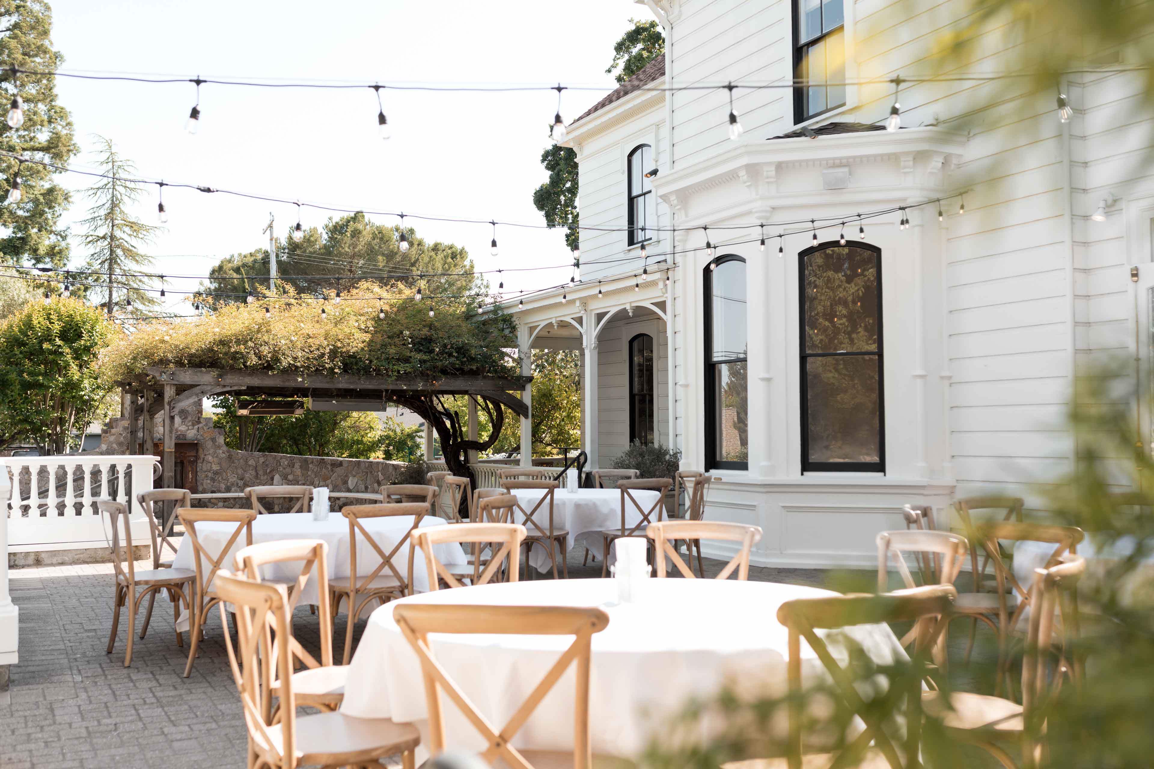 Outside tables and seating