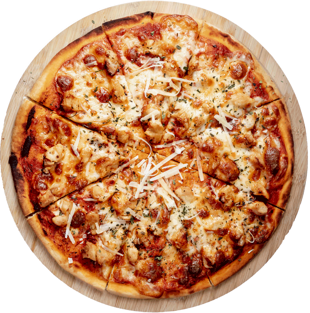 pizza with extra cheese dried herbs